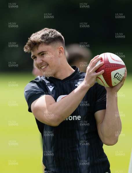 090626 - Wales U20 Rugby Training - Jack Hoskins during a training session ahead of the U20 World Cup in Georgia