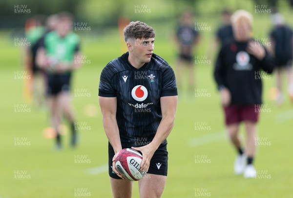 090626 - Wales U20 Rugby Training - Osian Darwin-Lewis during a training session ahead of the U20 World Cup in Georgia