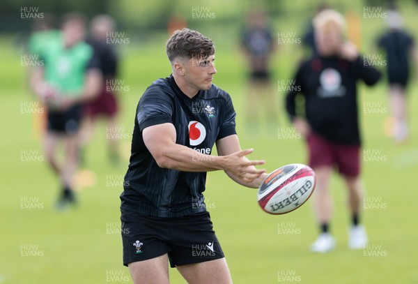 090626 - Wales U20 Rugby Training - Osian Darwin-Lewis during a training session ahead of the U20 World Cup in Georgia