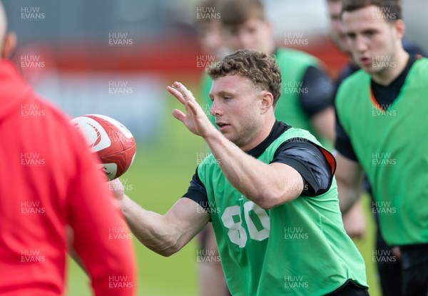 090626 - Wales U20 Rugby Training - Tom Bowen during a training session ahead of the U20 World Cup in Georgia