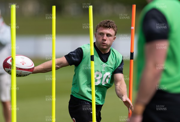090626 - Wales U20 Rugby Training - Tom Bowen during a training session ahead of the U20 World Cup in Georgia