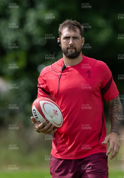 090626 - Wales U20 Rugby Training - Wales u20 coach Josh Turnbull during a training session ahead of the U20 World Cup in Georgia