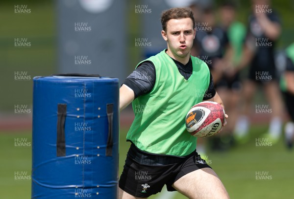 090626 - Wales U20 Rugby Training - Bailey Cutts during a training session ahead of the U20 World Cup in Georgia