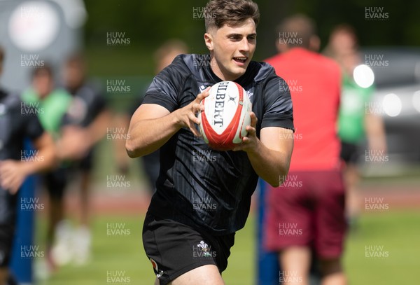 090626 - Wales U20 Rugby Training - Osian Darwin-Lewis during a training session ahead of the U20 World Cup in Georgia