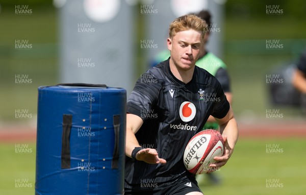 090626 - Wales U20 Rugby Training - Lewis Edwards during a training session ahead of the U20 World Cup in Georgia