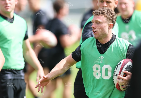 090626 - Wales U20 Rugby Training - Tom Bowen during a training session ahead of the U20 World Cup in Georgia