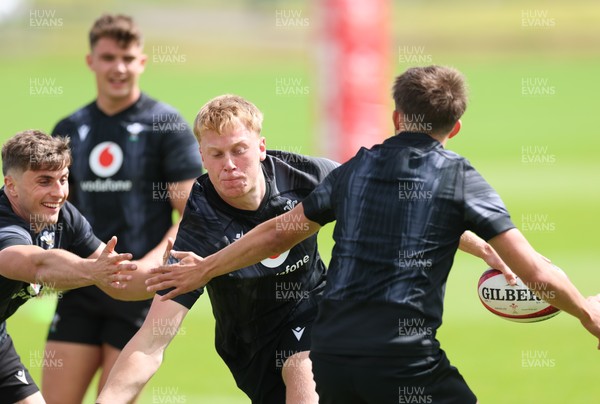 090626 - Wales U20 Rugby Training - Lewis Edwards during a training session ahead of the U20 World Cup in Georgia