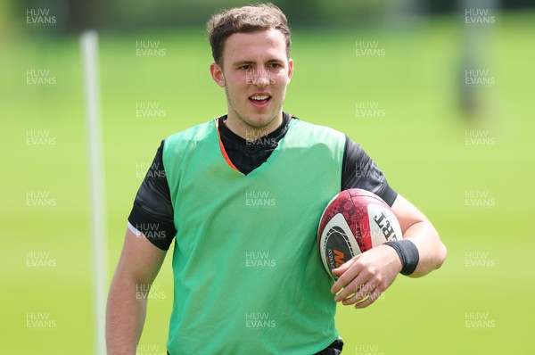 090626 - Wales U20 Rugby Training - Bailey Cutts during a training session ahead of the U20 World Cup in Georgia