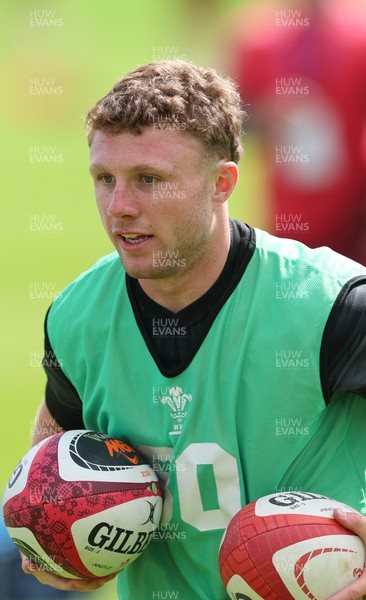 090626 - Wales U20 Rugby Training - Tom Bowen during a training session ahead of the U20 World Cup in Georgia