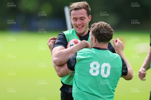 090626 - Wales U20 Rugby Training - Bailey Cutts during a training session ahead of the U20 World Cup in Georgia