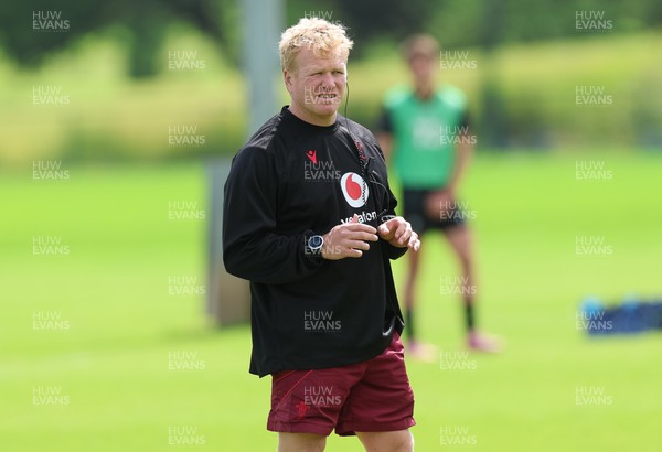 090626 - Wales U20 Rugby Training - Wales u20 coach Richie Pugh during a training session ahead of the U20 World Cup in Georgia