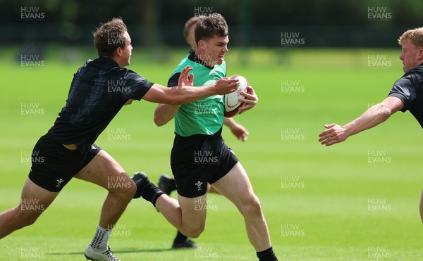 090626 - Wales U20 Rugby Training - Rhys Cummings during a training session ahead of the U20 World Cup in Georgia