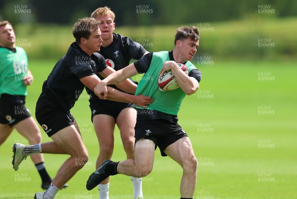 090626 - Wales U20 Rugby Training - Rhys Cummings during a training session ahead of the U20 World Cup in Georgia