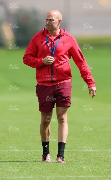 090626 - Wales U20 Rugby Training - Wales u20 head coach Richard Whiffin during a training session ahead of the U20 World Cup in Georgia