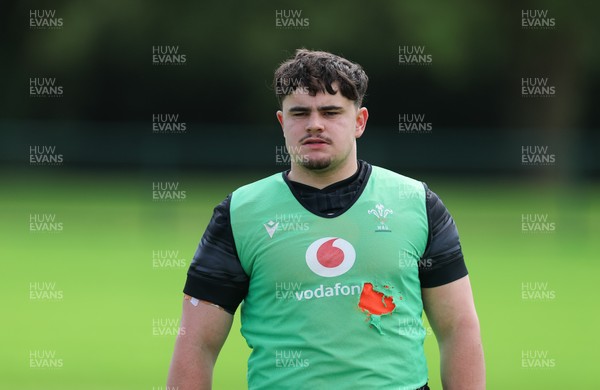 090626 - Wales U20 Rugby Training - Oscar Thomas during a training session ahead of the U20 World Cup in Georgia