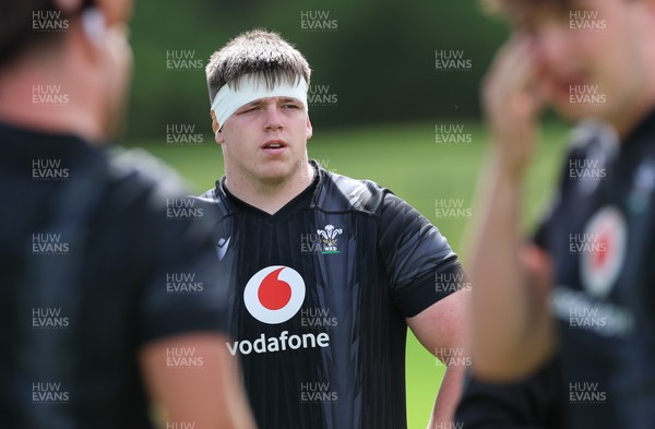 090626 - Wales U20 Rugby Training - Dylan James during a training session ahead of the U20 World Cup in Georgia