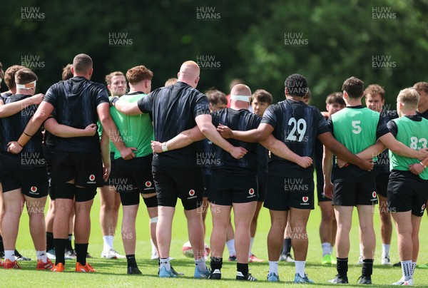 090626 - Wales U20 Rugby Training - The Wales U20 squad during a training session ahead of the U20 World Cup in Georgia