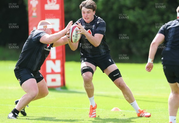 090626 - Wales U20 Rugby Training - Tom Cottle during a training session ahead of the U20 World Cup in Georgia