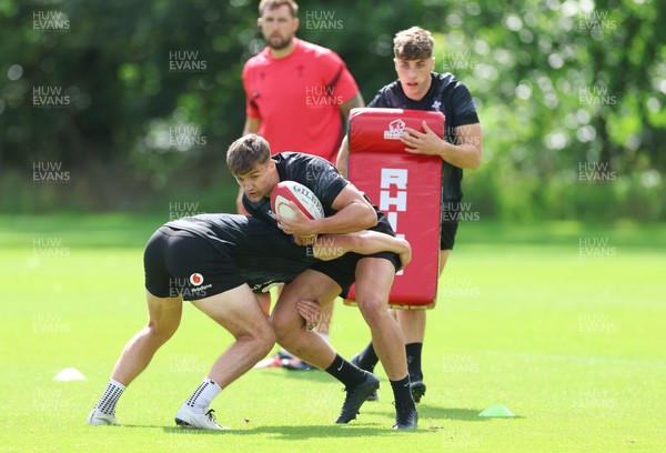 090626 - Wales U20 Rugby Training - Dylan Scott during a training session ahead of the U20 World Cup in Georgia