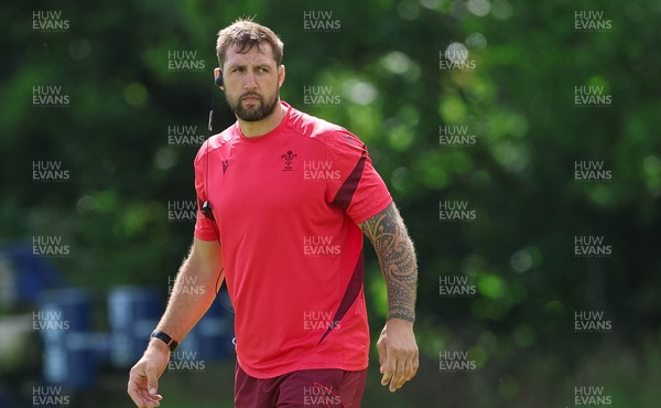 090626 - Wales U20 Rugby Training - Wales u20 coach Josh Turnbull during a training session ahead of the U20 World Cup in Georgia