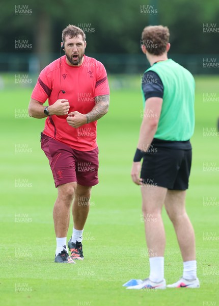 090626 - Wales U20 Rugby Training - Wales u20 coach Josh Turnbull during a training session ahead of the U20 World Cup in Georgia