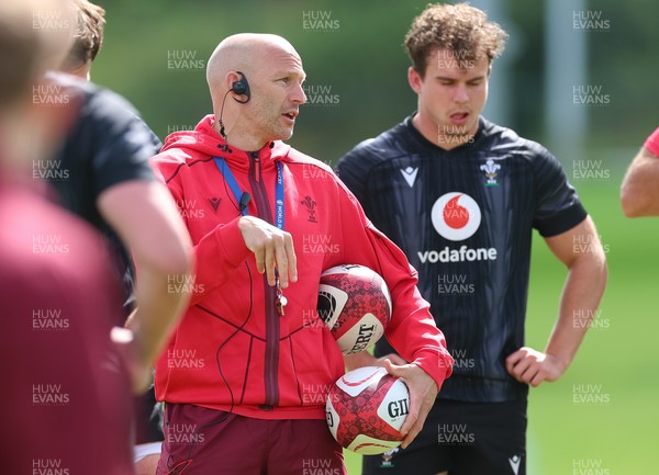 090626 - Wales U20 Rugby Training - Wales u20 head coach Richard Whiffin during a training session ahead of the U20 World Cup in Georgia