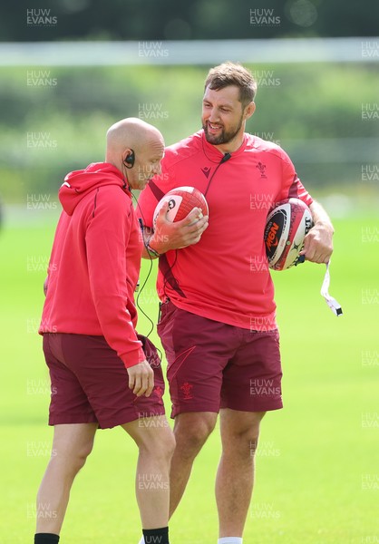 090626 - Wales U20 Rugby Training - Wales u20 coach Josh Turnbull and Wales u20 head coach Richard Whiffin during a training session ahead of the U20 World Cup in Georgia