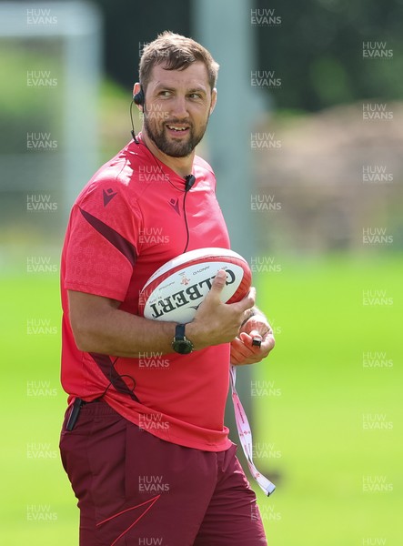 090626 - Wales U20 Rugby Training - Wales u20 coach Josh Turnbull during a training session ahead of the U20 World Cup in Georgia