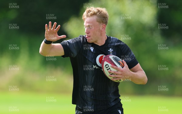 090626 - Wales U20 Rugby Training - Lewis Edwards during a training session ahead of the U20 World Cup in Georgia