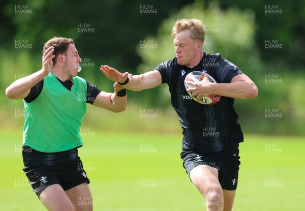090626 - Wales U20 Rugby Training - Lewis Edwards during a training session ahead of the U20 World Cup in Georgia