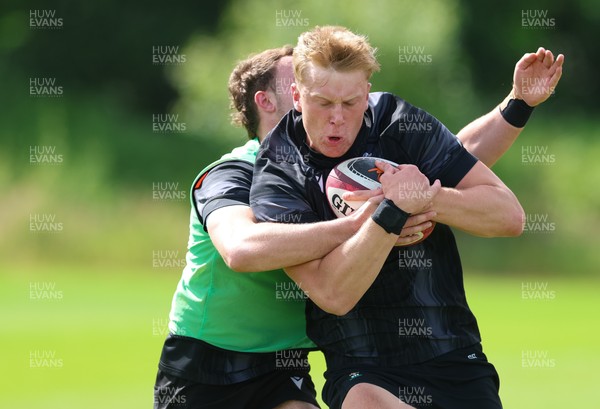 090626 - Wales U20 Rugby Training - Lewis Edwards during a training session ahead of the U20 World Cup in Georgia