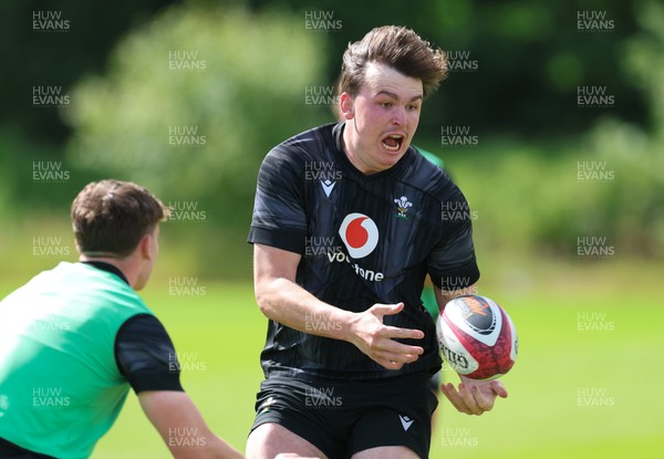 090626 - Wales U20 Rugby Training - Tom Cottle during a training session ahead of the U20 World Cup in Georgia