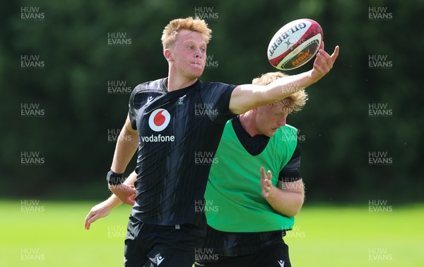 090626 - Wales U20 Rugby Training - Lewis Edwards during a training session ahead of the U20 World Cup in Georgia