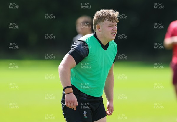090626 - Wales U20 Rugby Training - George Tuckley during a training session ahead of the U20 World Cup in Georgia