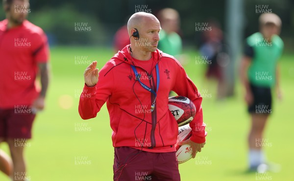090626 - Wales U20 Rugby Training - Wales u20 head coach Richard Whiffin during a training session ahead of the U20 World Cup in Georgia