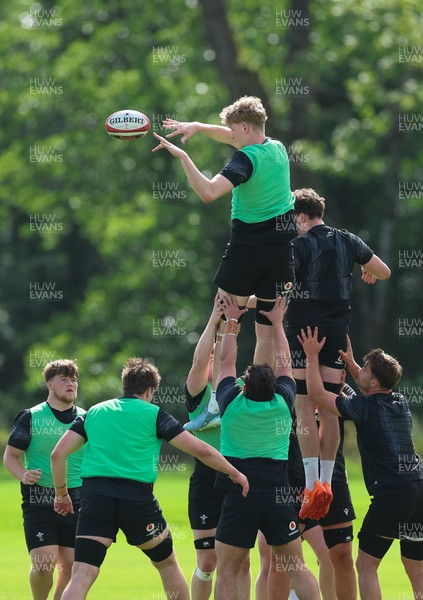 090626 - Wales U20 Rugby Training - The Wales U20 squad during a training session ahead of the U20 World Cup in Georgia