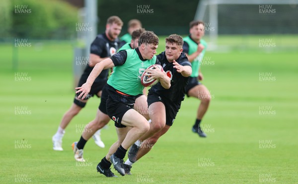 090626 - Wales U20 Rugby Training - Rhys Cummings during a training session ahead of the U20 World Cup in Georgia
