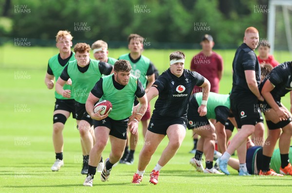 090626 - Wales U20 Rugby Training - The Wales U20 squad during a training session ahead of the U20 World Cup in Georgia