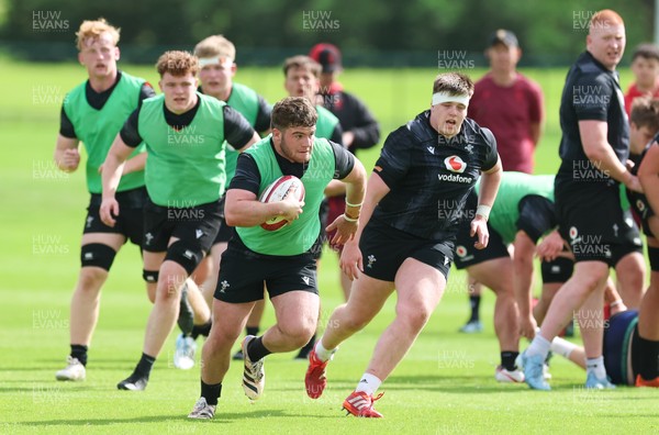 090626 - Wales U20 Rugby Training - The Wales U20 squad during a training session ahead of the U20 World Cup in Georgia