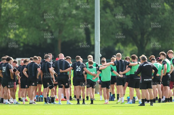 090626 - Wales U20 Rugby Training - The Wales U20 squad during a training session ahead of the U20 World Cup in Georgia