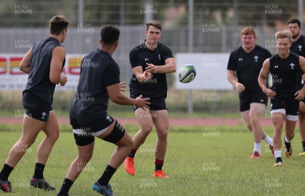 150618 - Wales U20 Training Session - Max Llewellyn during training ahead of the match against Italy