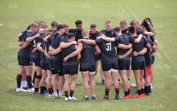 050618 - Wales U20 Training Session -  The Wales U20 Squad during a training session ahead of their World Rugby U20 Championship match against Japan