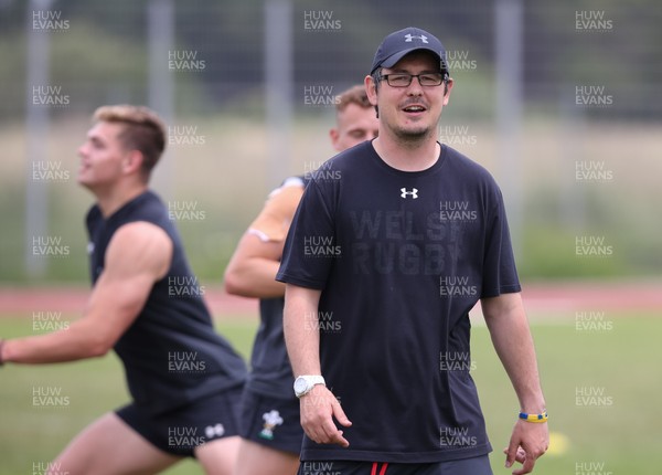 050618 - Wales U20 Training Session -  Dai Flanagan during a training session ahead of their World Rugby U20 Championship match against Japan