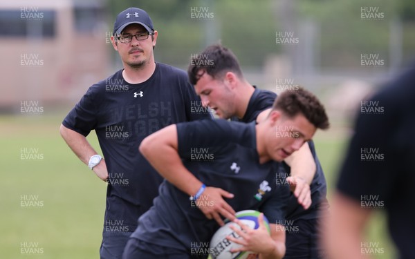 050618 - Wales U20 Training Session -  Dai Flanagan during a training session ahead of their World Rugby U20 Championship match against Japan
