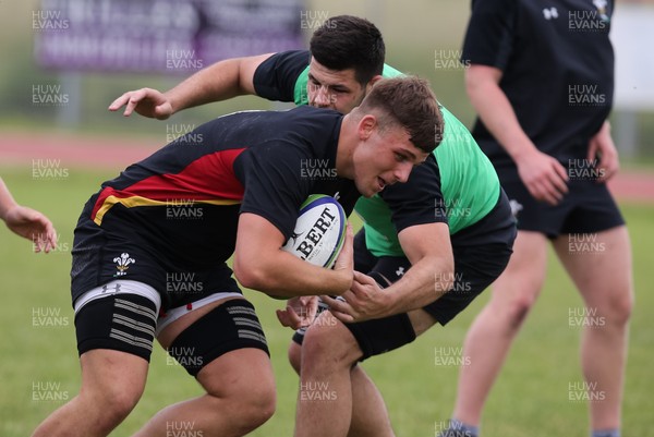 050618 - Wales U20 Training Session -  Lennon Greggains during a training session ahead of their World Rugby U20 Championship match against Japan