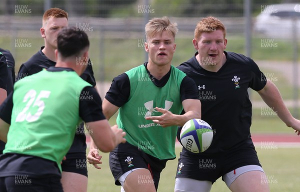 270518 - Wales U20 Squad Training session - Harri Morgan during a training session ahead of the opening match of the World Rugby U20 Championship