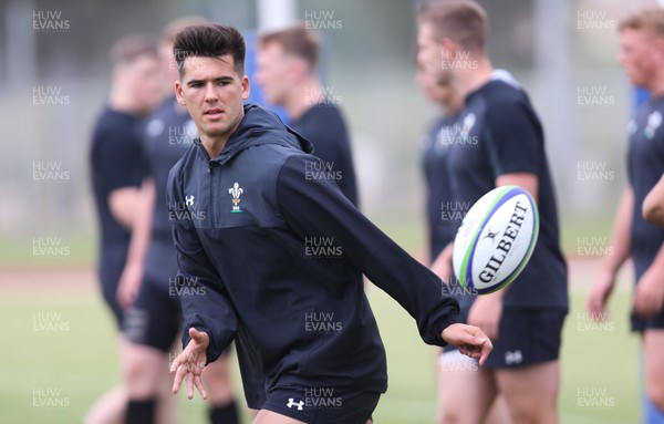280518 - Wales U20 Squad Training session - Tiaan Thomas-Wheeler during a training session ahead of the opening match of the World Rugby U20 Championship