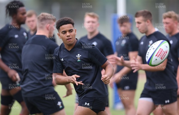 280518 - Wales U20 Squad Training session - Ben Thomas during a training session ahead of the opening match of the World Rugby U20 Championship