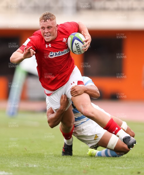 120618 -  Wales U20 v Argentina U20, World Rugby U20 Championship, 5th Place Semi Final - Ben Fry of Wales charges forward