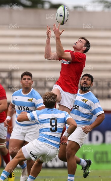120618 -  Wales U20 v Argentina U20, World Rugby U20 Championship, 5th Place Semi Final - Cai Evans of Wales jumps highest to claim the ball